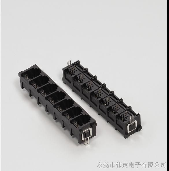 深入解析1X6 180度立式RJ11 6P2C接口 电话机路由器专用六联体母头应用指南